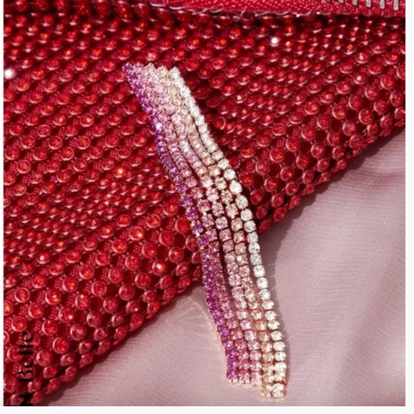 ❤️ FREE Tassel Fringe Rhinestone Boho Peasant Hipster Hippie Chic Ombre Earrings - Picture 3 of 4